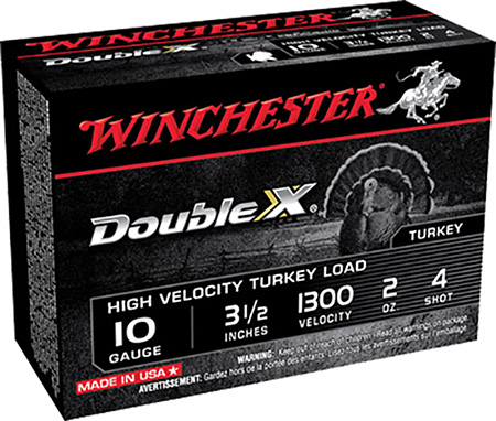 WINCHESTER DOUBLE-X 10GA 3.5" 2OZ #4 10RD 10BX/CS - for sale
