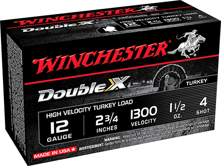 WINCHESTER DOUBLE-X 12GA 2.75" 1-1/20Z #4 10RD 10BX/CS - for sale