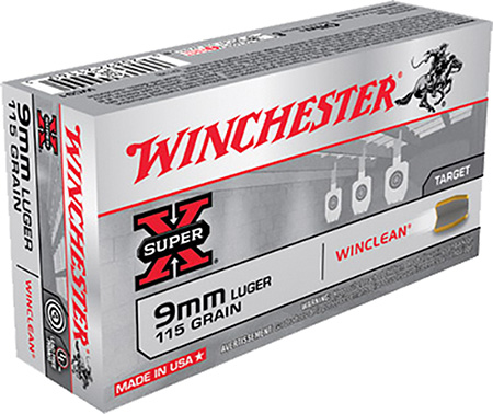 WINCHESTER WINCLEAN 9MM LUGER 115GR JSP 50RD 10BX/CS - for sale