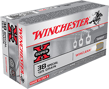WINCHESTER WINCLEAN 38 SPECIAL 125GR. JSP 50RD 10BX/CS - for sale