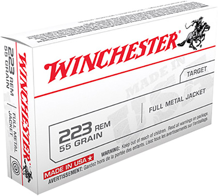 WINCHESTER USA 223 REM 55GR FMJ 20RD 50BX/CS - for sale