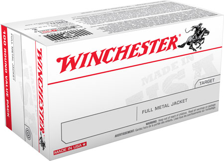 WINCHESTER USA 380 ACP 95GR FMJ-RN 100RD VALUE PACK 5BX/CS - for sale