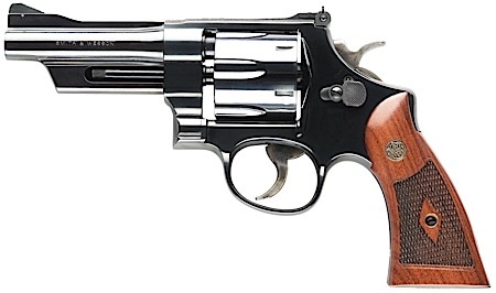 S&W 27 CLASSIC .357 4"AS BLUED CHECKERED WOOD GRIPS - for sale