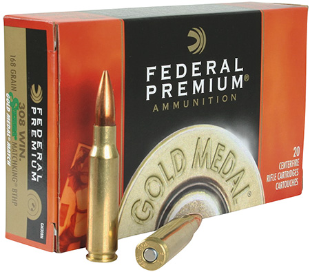 Federal - Premium - 308 WIN (7.62X51 NATO) - GOLD MEDAL 308 WIN 168GR BTHP 20RD/BX for sale