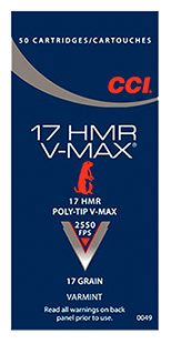 CCI 17HMR 17GR V-MAX 50/2000 - for sale