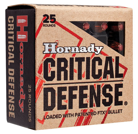 HORNADY CRITICAL DEFENSE 9MM LUGER 115GR FTX 25RD 10BX/CS - for sale