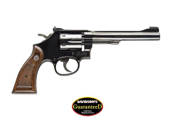 S&W 17 CLASSIC 22LR 6" AS BLUED CHECKERED WOOD GRIPS - for sale