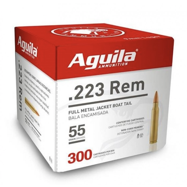 AGUILA 223 REM 55GR FMJ 300RD 4BX/CS - for sale