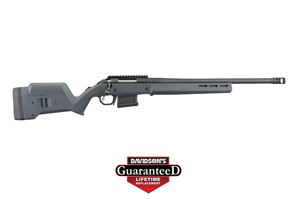 RUGER AMERICAN HNTR 308 WIN 20" GRAY MAGPUL 5-SH THREADED - for sale