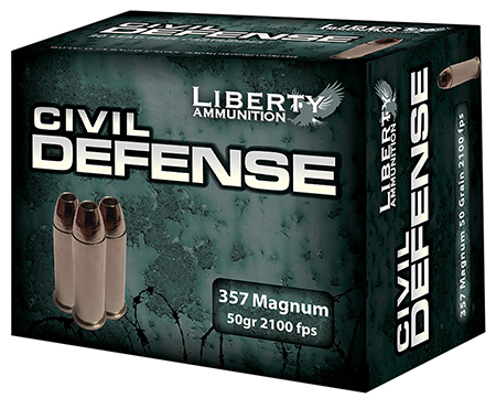 LIBERTY CIVIL DEFENSE 357 MAG 50GR HP 20RD 50BX/CS - for sale