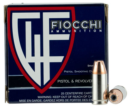 FIOCCHI 9MM 124GR XTP 25/500 - for sale