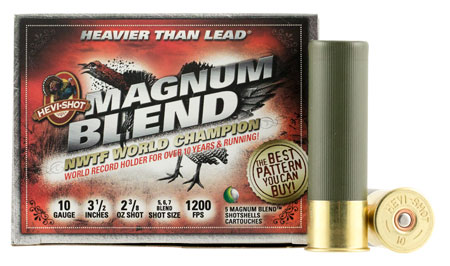HEVI-SHOT MAGNUM BLEND 10GA 3.5" 2-3/8OZ #5,6,7 5RD 10BX/C - for sale