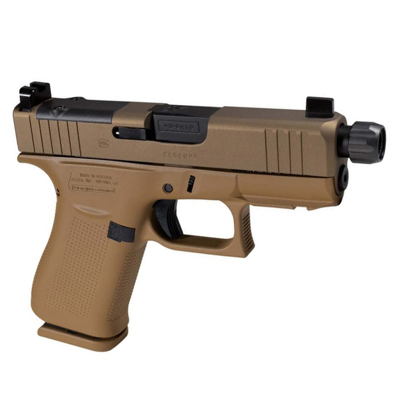 Glock 43X MOS Debo Flat Dark Earth 9mm 4.3 Threaded Barrel 10-Rounds