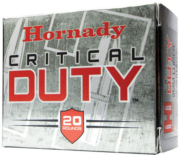 HORNADY CRITICAL DUTY 9MM LUGER +P 135GR 25RD 10BX/CS - for sale