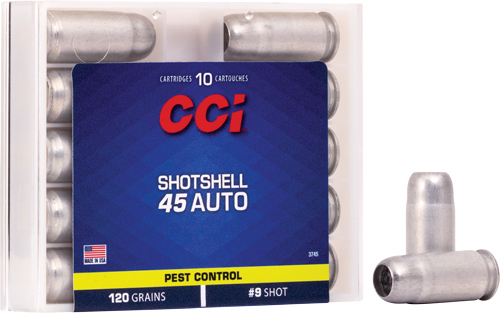 CCI SHOTSHELL 45 ACP 120GR #9 SHOT 10RD 20BX/CS - for sale