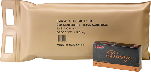 PMC AMMO 45 ACP 230GR FMJ-RN 250RD BATTLE PACK - for sale