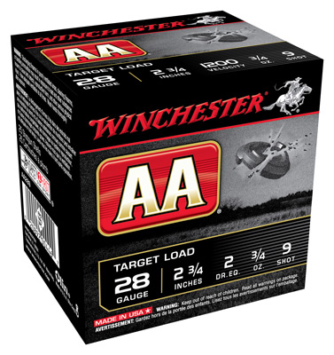 WINCHESTER AA 28GA 2.75" 3/4OZ #9 1200FPS 250RD CASE LOT - for sale