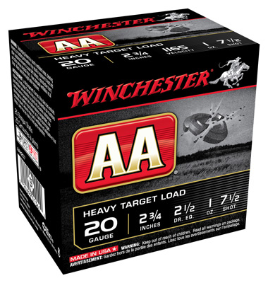 WINCHESTER AA 20GA 2.75" 1OZ #7.5 1165FPS 250RD  CASE LOT - for sale