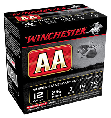 WINCHESTER AA 12GA 2.75" 1-1/8OZ #7.5 1250FPS 250R CASE - for sale