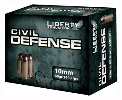 LIBERTY CIVIL DEFENSE 10MM 60GR HP 20RD 50BX/CS - for sale