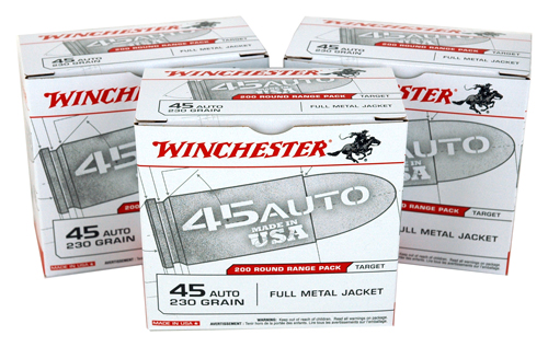 WINCHESTER USA 45 ACP 230GR FMJ-RN 600RD CASE LOT - for sale