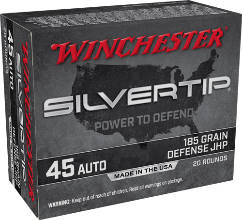 WINCHESTER SILVERTIP 45 ACP 185GR HP 20RD 10BX/CS - for sale
