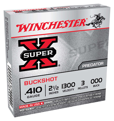 WINCHESTER SUPER-X 410 2.5" 000 BUCK 3 PELLETS 5RD 50BX/CS - for sale