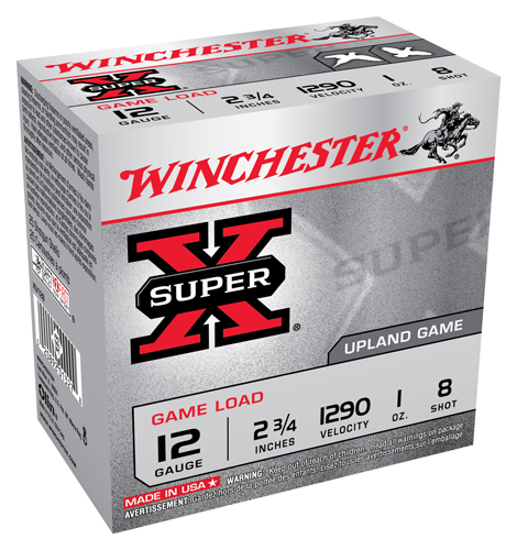 WINCHESTER SUPER-X 12GA 2.75" 1OZ #8 1290FPS 250RD CASE LOT - for sale