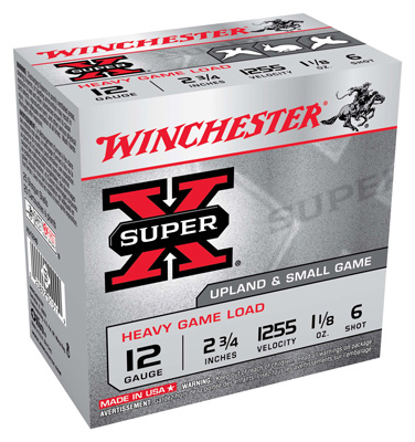 WINCHESTER SUPER-X 12GA 2.75" 1-1/8OZ #6 1255FPS 250RD CASE - for sale