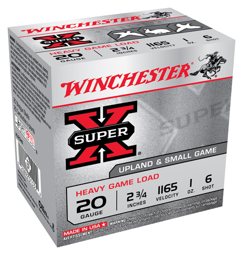 WINCHESTER SUPER-X 20GA 2.75" 1OZ #6 1165FPS 250RD CASE LOT - for sale