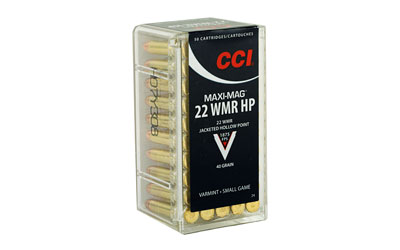 CCI MAXI-MAG 22WMR 40GR JHP 1875FPS 50RD 40BX/CS - for sale