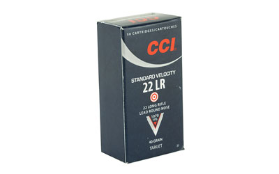 CCI STANDARD 22LR 40GR LEAD-RN 1070FPS 50RD 100BX/CS - for sale