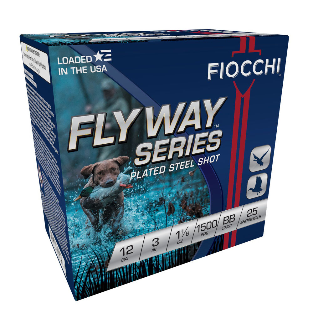 FIOCCHI FLYWAY 12GA 3" 1-1/8OZ #BB 1500FPS 25RD 10BX/CS - for sale