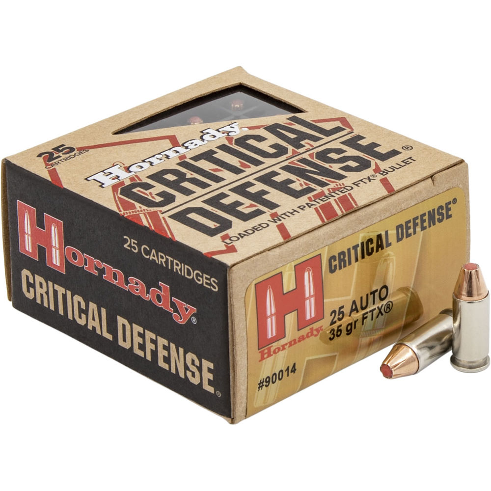 Hornady - Critical Defense - 32 ACP (7.65 BROWNING) - AMMO CD 32 AUTO 60 GR FTX 25/BX for sale