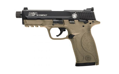 S&W M&P22 COMPACT .22LR 3.56" AS 10-SHOT MATTE FDE THREADED - for sale