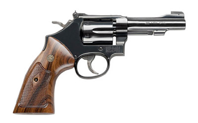S&W 48 CLASSIC 22WMR 4" AS BRIGHT BLUED CHECKERED WOOD - for sale