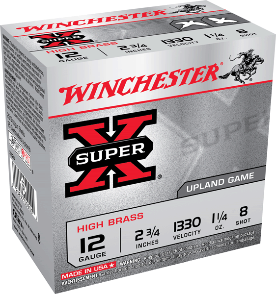 WINCHESTER SUPER-X 12GA 2.75" 1-1/4OZ #8 1330FPS 25RD 10BX/C - for sale