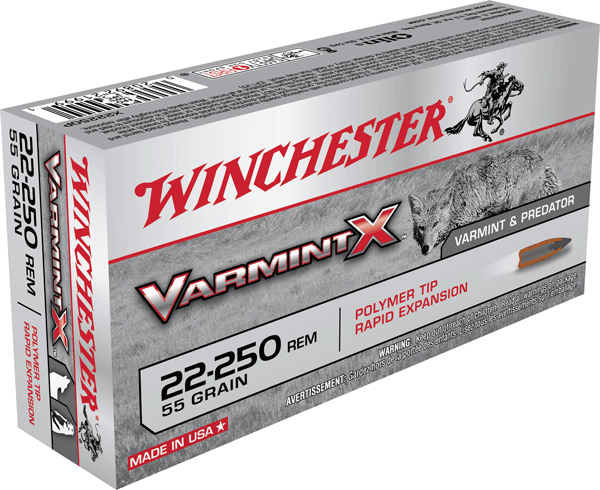 WINCHESTER VARMINT-X 22-250 REM 55GR POLY TIP 20RD 10BX/CS - for sale