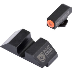 Night Fision GLK001014OGZ Tritium Night Sights For Glock  Green Tritium Orange Outline Front Sight- Black/Blank Rear Sight Glock 17/17L/19/22