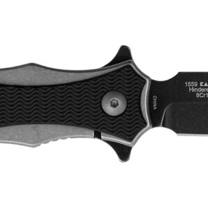Kershaw 1559 Decimus  3.25" Folding Spear Point Plain Blackwash 8Cr13MoV SS Blade Black/Stonewashed Nylon/SS Handle Includes Pocket Clip