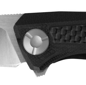 Kershaw 4037 Atmos  3" Folding Drop Point Plain Satin 8Cr13MoV SS Blade Black Textured Carbon Fiber/G10 Handle Includes Pocket Clip