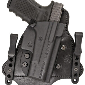 Comp-Tac C225SF196RBSN MTAC  IWB Black Kydex/Leather Belt Clip Fits Springfield XDS Fits 3.30" Barrel Right Hand
