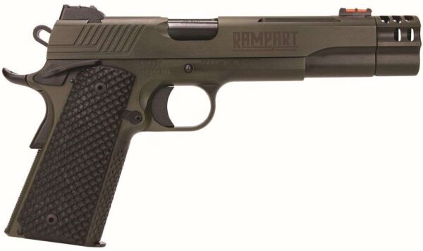 KIMBER RAMPART 1911 38SUPER 5" W/ COMP OD GREEN BLK G10 GRIPS 1-8RD MAG