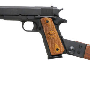 Iver Johnson Arms 1911A1CARBINE 1911 A1 Carbine 45 ACP 8+1 16.13" Black Oxide 6 Lan Barrel, Black Oxide Steel Receiver, Walnut Removable Stock, Walnut Diamond Checkered Grip