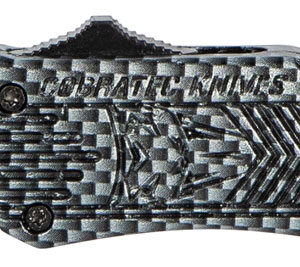 CobraTec Knives SCFCTK1STNS CTK-1  Small 2.75" OTF Tanto Plain D2 Steel Blade/Carbon Fiber Aluminum Handle Features Glass Breaker Includes Pocket Clip