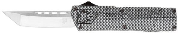 CobraTec Knives CFCTLWTNS Lightweight  3.25" OTF Tanto Plain D2 Steel Blade/Carbon Fiber Aluminum Handle Includes Pocket Clip