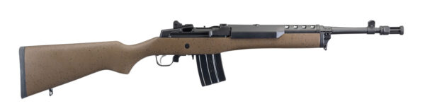 Ruger 5889 Mini-14 Tactical 5.56x45mm NATO 20+1 16.12" Blued Threaded Barrel, Blued Drilled & Tapped Stainless Steel Receiver, Black Speckled Brown, Factory Installed Flash Suppressor, Right Hand
