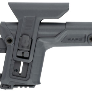 FAB Defense FXRAPSGR RAPS Rapid Adjustment Precision Stock Integrated Cheek-Rest & Adjustable LOP Ambidextrous 1Latch System Gray Polymer