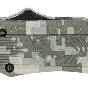 CobraTec Knives SADCCTK1SDAGNS CTK-1  Small 2.75" OTF Dagger Plain D2 Steel Blade/Winter Digi Camo Aluminum Handle Features Glass Breaker Includes Pocket Clip