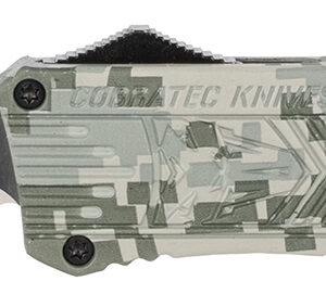CobraTec Knives LADCCTK1DAGNS CTK-1  Large 3.75" OTF Dagger Plain D2 Steel Blade/Army DigiCamo Aluminum Handle Features Glass Breaker Includes Pocket Clip